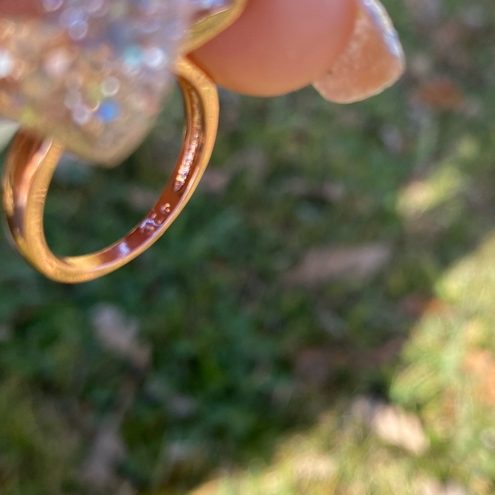 NEW Transparent Zircon Rose Gold Ring - Picture 5 of 6